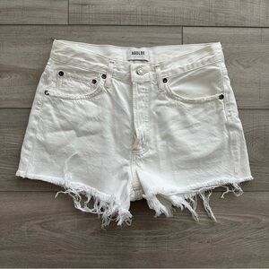 AGOLDE Women's White Denim Shorts